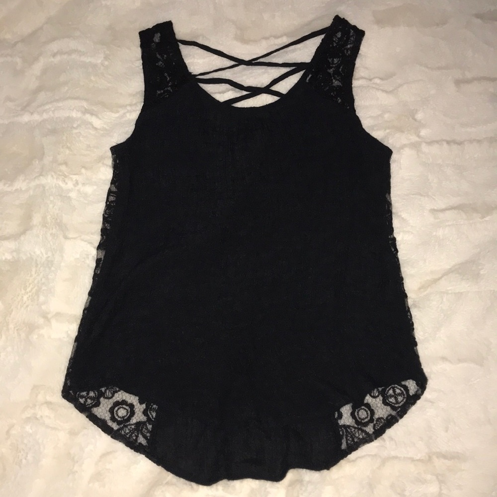 Fancy Black Tank Top